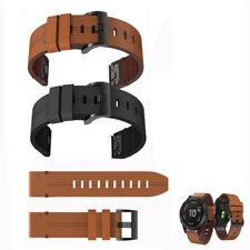 Quick Genuine Leather Band Strap For Garmin Fenix 7 7X 6 6X 7S 6S Pro 5 5X Plus