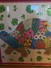 SALVATORE FERRAGAMO Silk Scarf 33.25" Square Flowers Turtle  Collage Framed VTG — photo 1