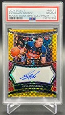 2024-25 Select Kyshawn George Gold Prizm /10 Auto PSA 10 RC Rookie Signature