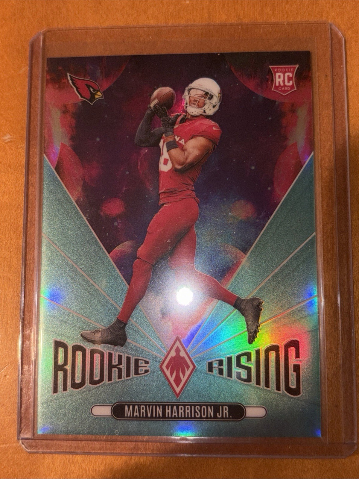 2024 Panini Phoenix Marvin Harrison Jr Rookie Rising Teal Prizm /40 Cardinals RC