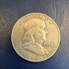 1958 Franklin Half Dollar 50C Silver Coin Denver Mint Circulated