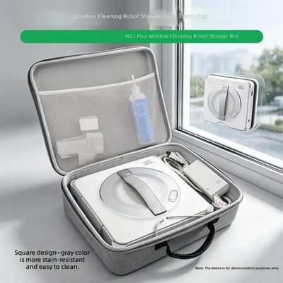 Storage Case for W2S PLUS Window Cleaning Robot Set with Lid Pocket and Handle