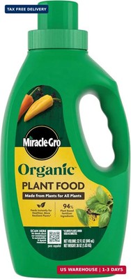 Miracle-Gro Organic Plant Food - Use with Indoor or Outdoor Plants, Organic Liqu