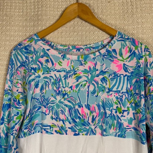 LILLY PULITZER top manica lunga multi Fishing My Wish Finn MEDIA - Foto 2 di 7