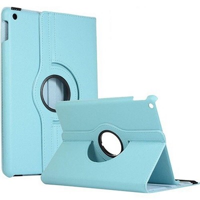 Leather Flip 360° Rotating Portfolio Stand Case for iPad Mini 4, 5 LIGHT BLUE