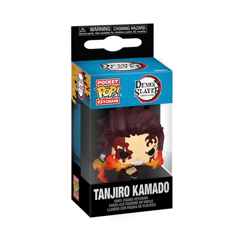 Funko Pop Keychain Demon Slayer TANJIRO KAMADO Dancing Flash Hot Topic Exclusive