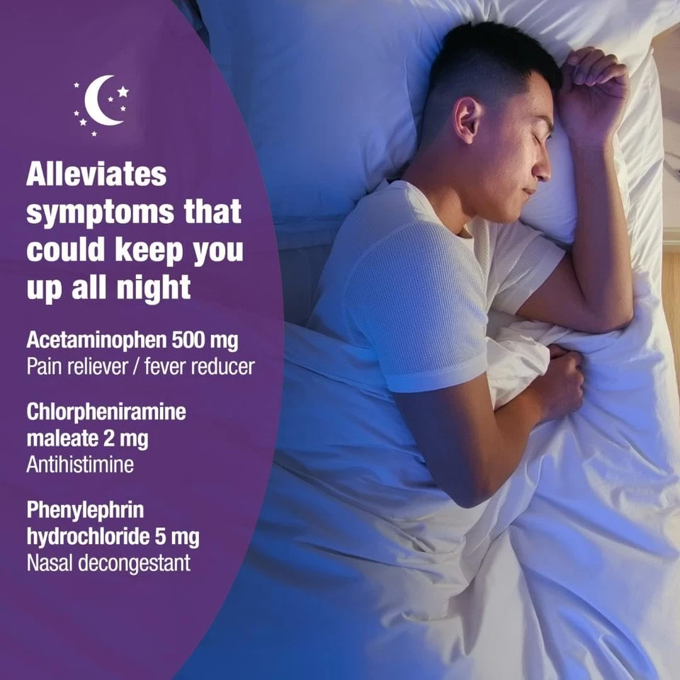 Comprimidos de día y noche para la gripe resfriada Contac 28 unidades alivio de fuerza máxima Foto 3 de 4