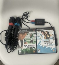 Sing Star 90s & Sing Star Pop Video Games + 2 PlayStation 2 Microphones