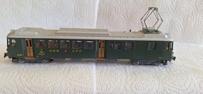 HAG E-Lok Triebwagen SBB RBe 4/4 1408, grün, Spur H0