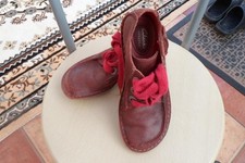 Clarks Artisan Funny Dream Red Leather Lace-up Shoes UK3 Womens