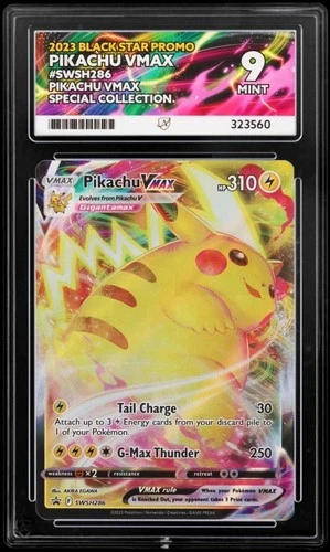 🔹ACE 9 MINT🔹Pikachu VMAX SWSH286 Black Star Promo🔸Pokemon Crown Zenith 2023