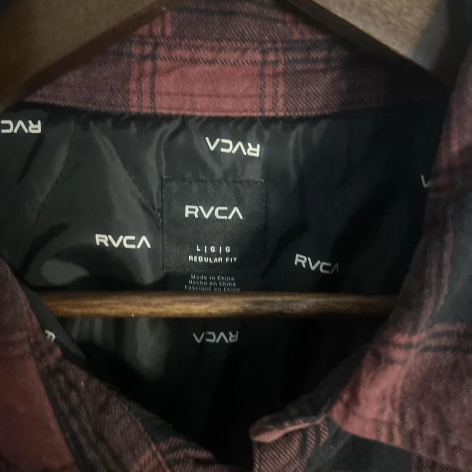 CHAQUETA DE FRANELA RVCA - Forrada - Abotonada Grande 42” Pecho Nueva con Etiquetas Foto 3 de 3