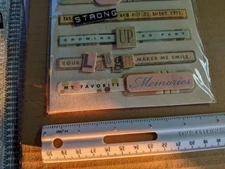 K&Company studio k 6 pc. Words & phrases Grand Adhesions Sentiments sticker Pack