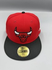 Men's New Era Red/Black Chicago Bulls 2Tone 59FIFTY Fitted 7 7/8