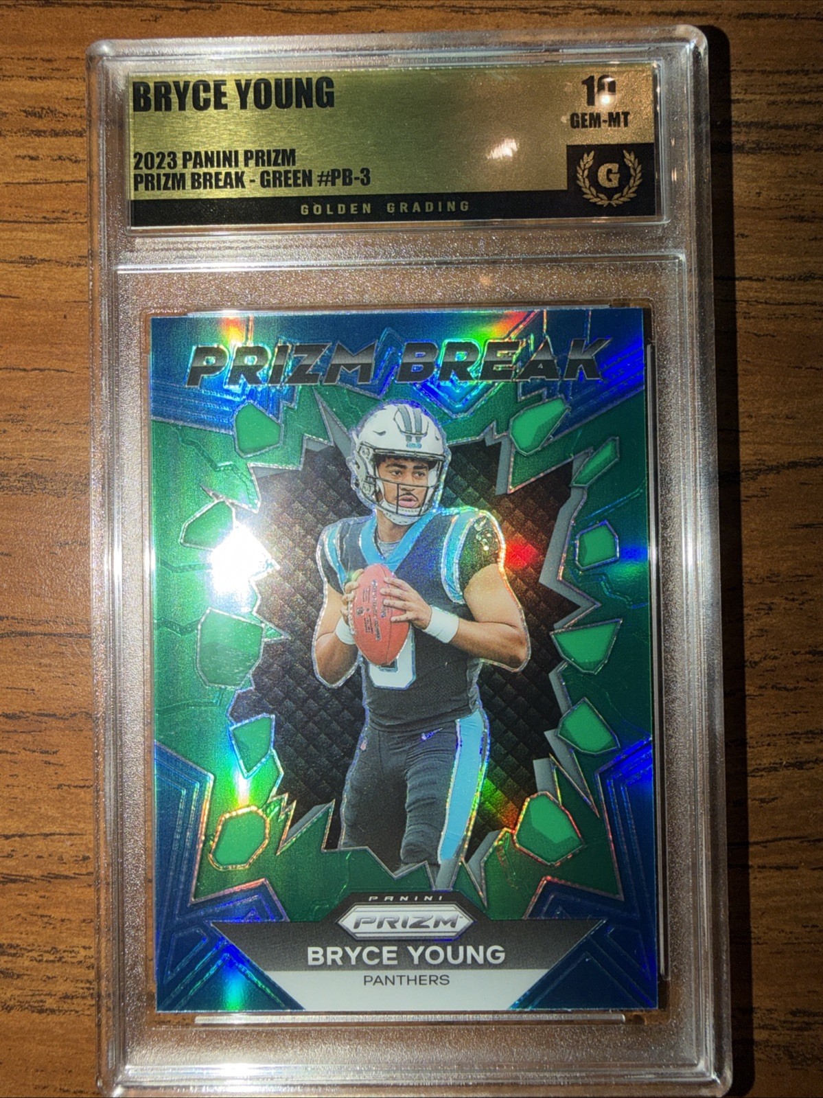 2023 Panini Prizm - Prizm Break Bryce Young #PB-3 Green Prizm (RC)