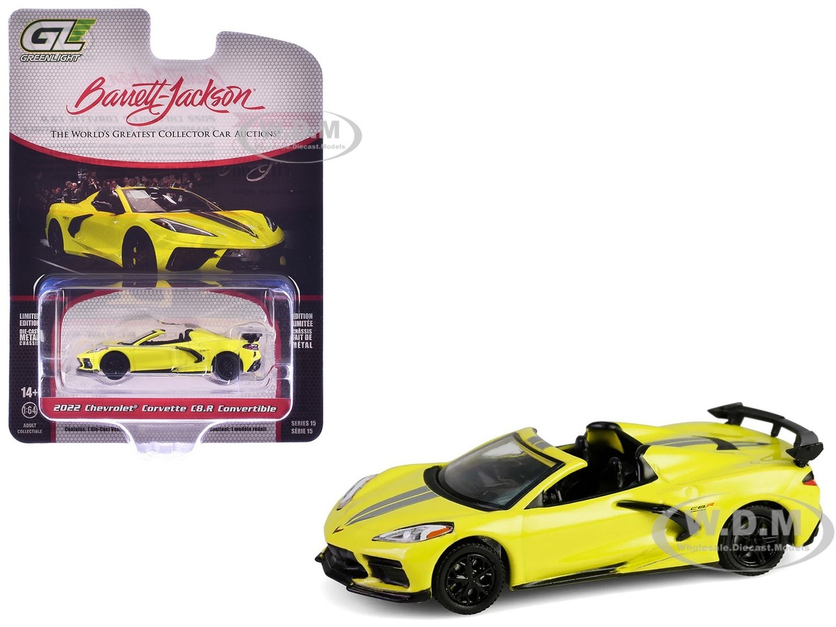 2022 CHEVROLET CORVETTE C8.R CONVERTIBLE YELLOW 1/64 CAR BY