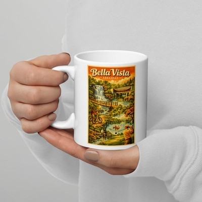 Bella Vista Arkansas White Glossy Mug