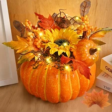 Fall Decor, Fall Centerpieces for Tables, Fake Pumpkin Decorations, Artificial P