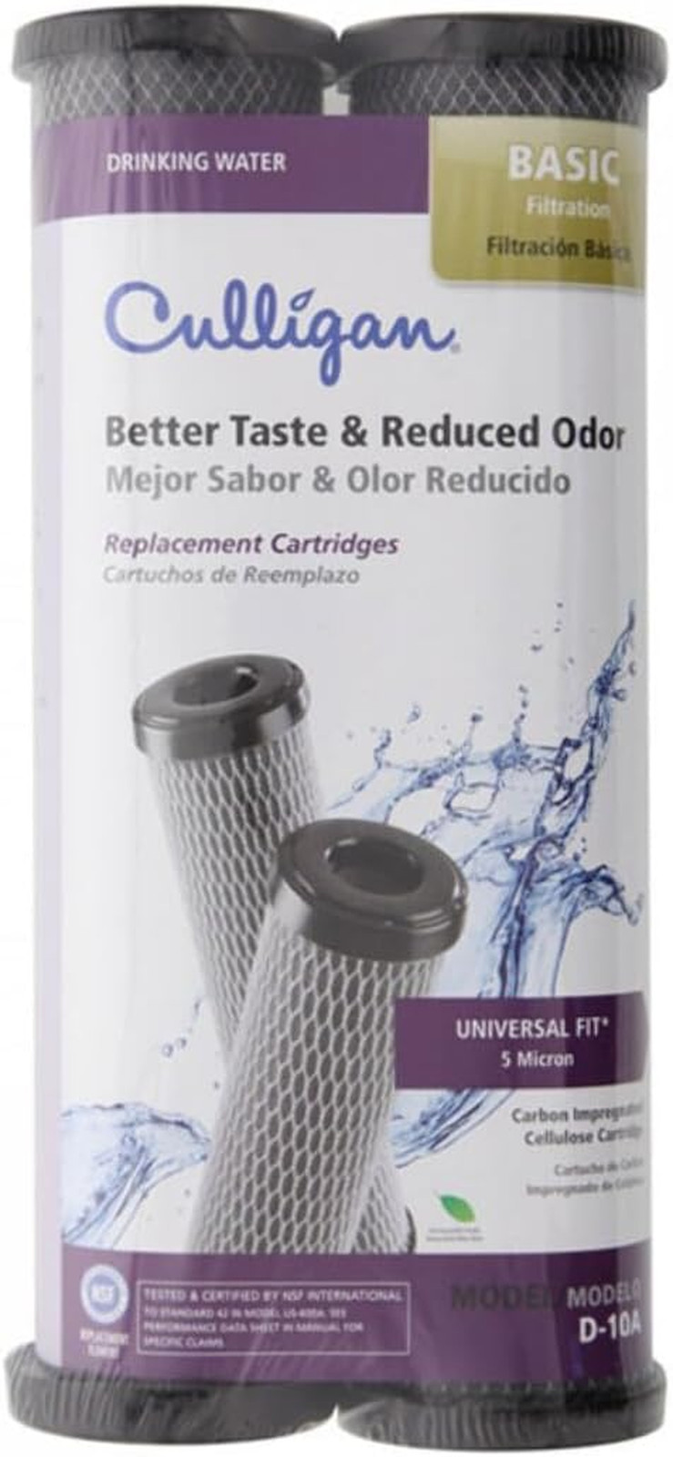 D-10 Level 1 Drinking Water Replacement Cartridge Carbon-Imp