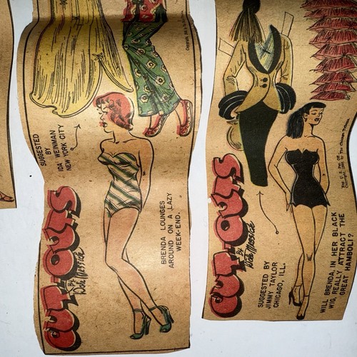 Vintage Dale Messick Brenda Starr Zeitung Papierpuppe Comic Ausschnitte 1940er RAR - Bild 4 von 17