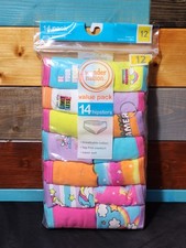 Wonder Nation Girls 100 Cotton Tag Free Hipster Panty, 14 pack NIP Size 12