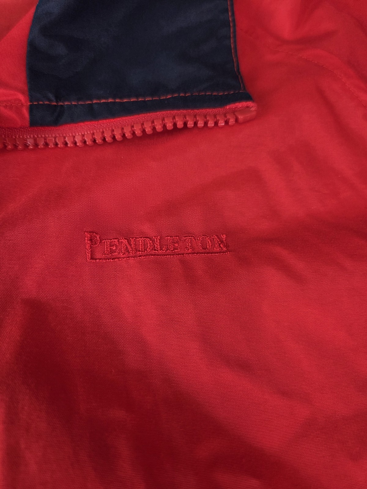 Pendleton Red Windbreaker Full Zip Jacket Vintage… - image 3