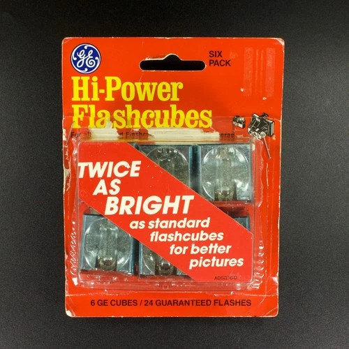 Flashcubes Hi-Power GE Six Pack Open Box Vintage 1963 24 Flashes
