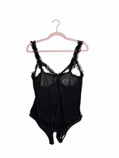 Oh La La Cheri Paris Sheer Lace Open Cup Teddy Bodysuit Crotchles Lingerie Queen