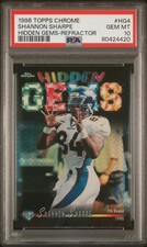 1998 Topps Chrome Hidden Gems Shannon Sharpe #HG4 Refractor PSA 10