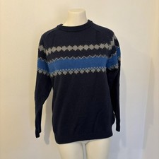 Helly Hansen Wool Blend Blue Fair Isle Sweate...