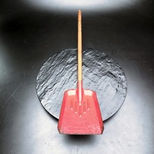 MARX Red Shovel 27" Long Vintage Toy Pressed Steel Metal Wood Handle Kids  