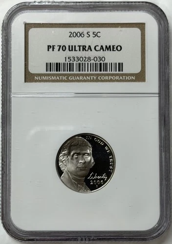 2006 S Jefferson Nickel NGC PF70 Ultra Cameo