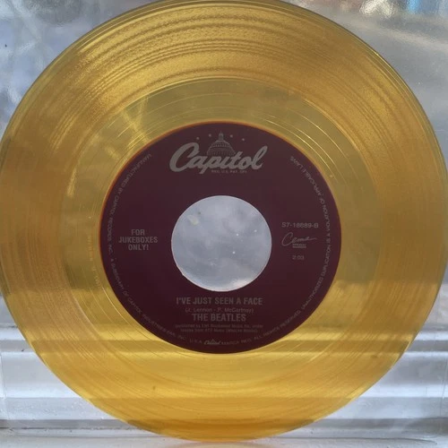 BEATLES 7” orange 45 "you've got to hide your love away / i've just seen a face