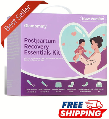 Postpartum Recovery Essentials Kit Peri Bottle Cooling Spray Underwears Pads
