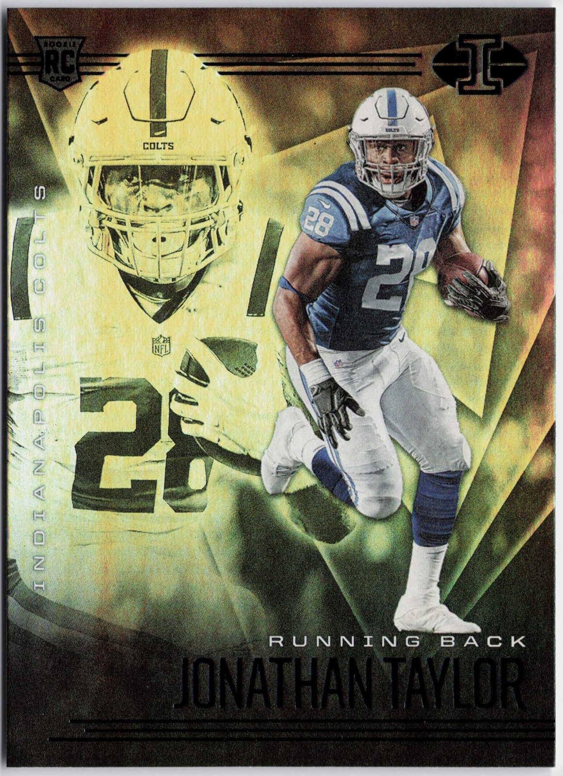 2020 Panini Illusions #14 Jonathan Taylor Trophy Collection Emerald