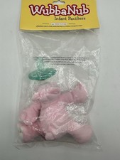 WubbaNub Baby Pink Stuffed Bear Pacifier Holder Security Animal Infant Binky NEW