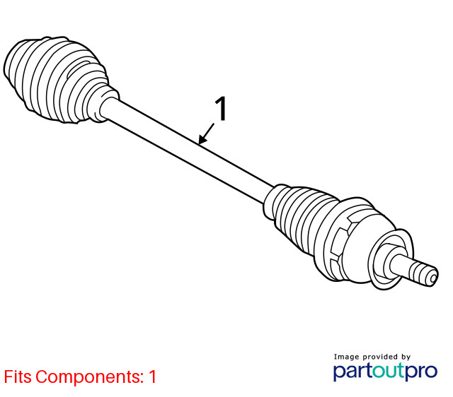 2014-2019 BMW I8 FRONT RIGHT OUTER CV AXLE SHAFT OEM *TORN BOOT* 2015 2016 2017