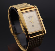 Vintage Seiko Slim Tank Quartz Men's Watch, Gentleman s Choice - FREE SHIPPING