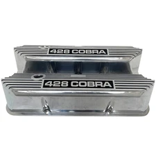 Ford FE 428 COBRA Tall Polished Valve Covers -Long Plate - Ansen USA