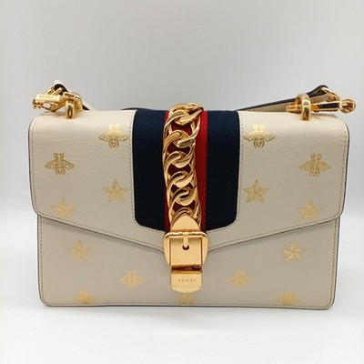 GUCCI 524405 493075 Sylvie Bee & Star Shoulder Bag