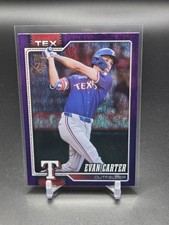 2026 Topps Series 1 Evan Carter Purple Rainbow Foil 109/250 #110 Texas Rangers