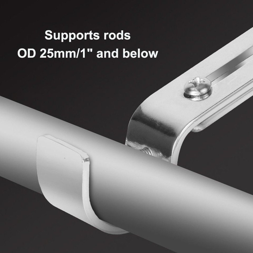 Select Curtain Rods Window Curtain Rod Support Adjustable for Wall Curtain Rod Brackets Rod ...