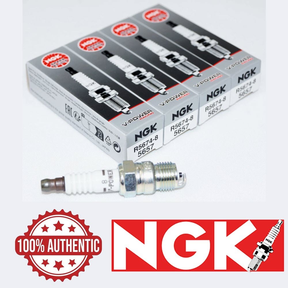 NGK 5657 R5674-8 Racing Spark Plug - Set of 4