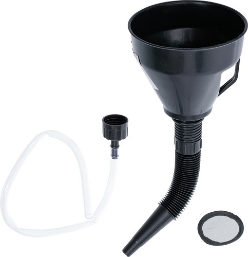BGS Öl-Einfülltrichter-Satz | mit flexiblem Rohr und Schlauch | Ø 135 mm | 3-...