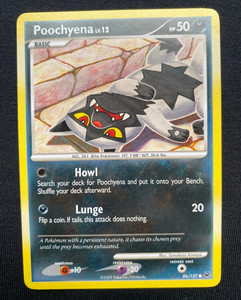 Pokemon Card Poochyena Platinum Common 86/127 (NM/LP)