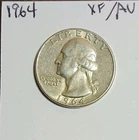 1964 (P) Washington Quarter XF/AU 90% Silver 25c