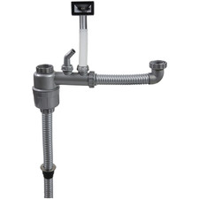 Extended Kitchen Sink Drain Pipe Dual Slot Design with Smell Prevention System