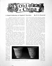 Original Old Antique Print A Small Collection Eggshell PorcelainPages 1905