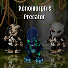 3D Printed Xenomorph Alien & Predator Figures Mini Collectibles Keychain Options