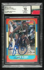 BAS 1986-87 Fleer Craig Hodges #47 BAS BGS Encased with Relic Auto 1b9r